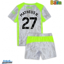 Manchester City Matheus Nunes #27 Tredjedraktsett Barn 2025-26 Kortermet (+ Korte bukser)